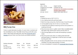 Sneak Peek of BBQ Turnip Fries from Easy Everyday Recipes Book